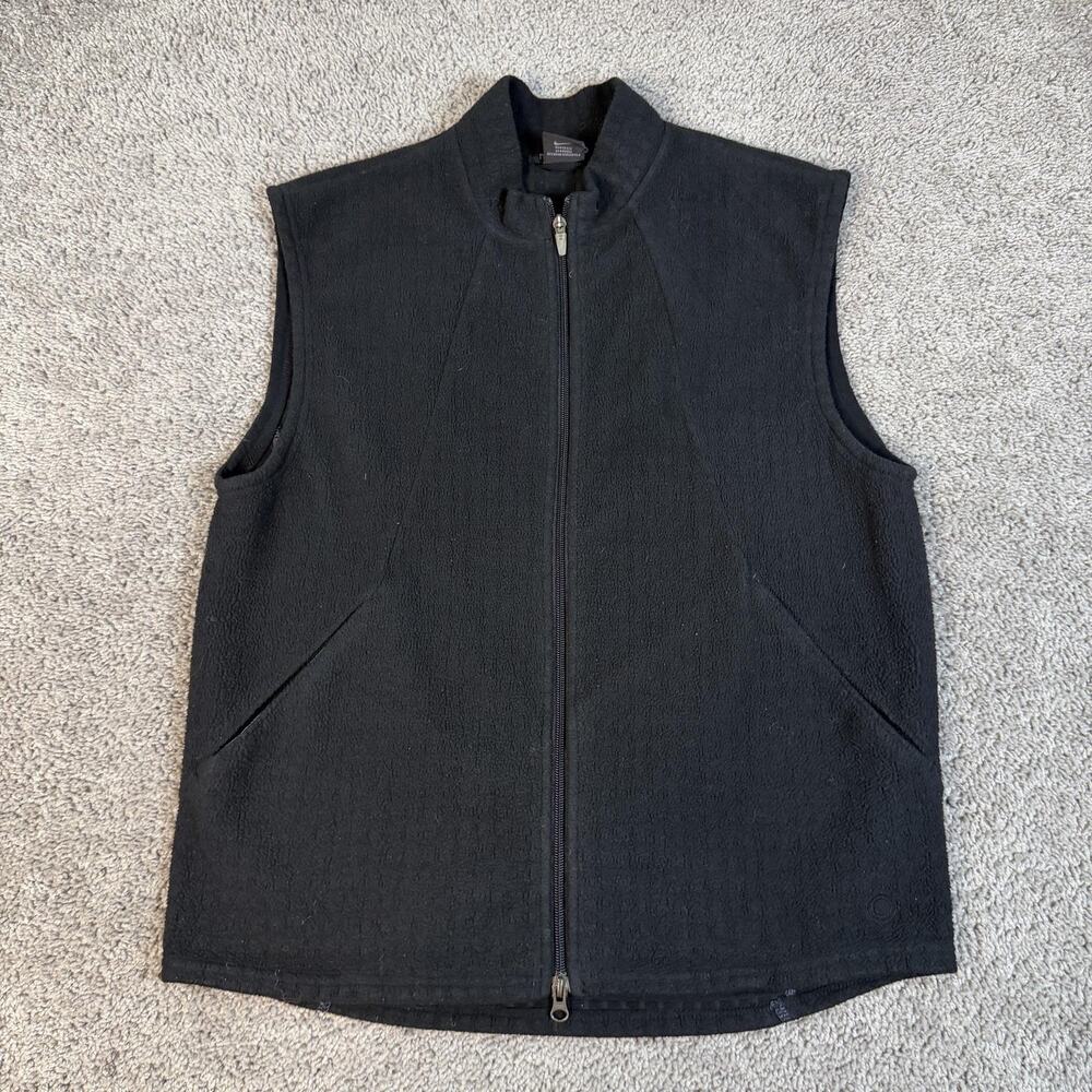 Vintage Nike Sphere Vest Mens M Black Fleece Lined Full Zip Pockets Nikesphere